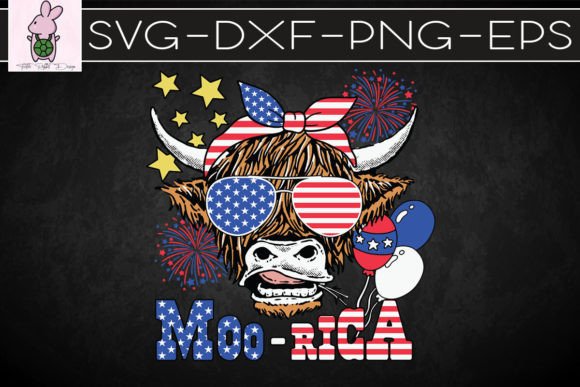 American Cow Moo-rica 4th of July SVG
