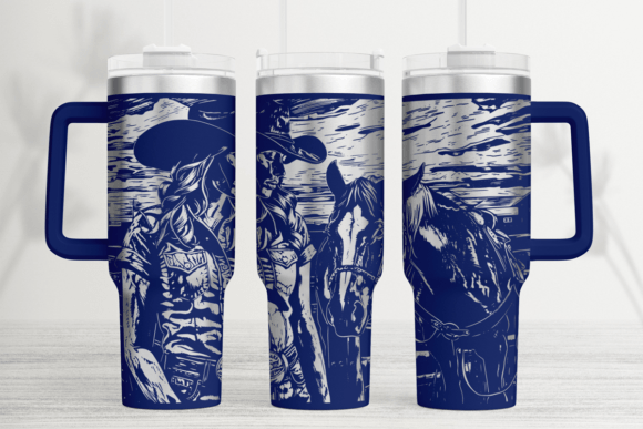 Cowgirl Western 40oz Laser Tumbler Wrap