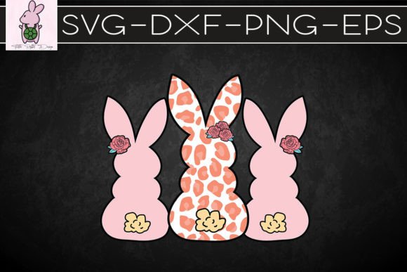 Easter Bunny Trio for Girls SVG