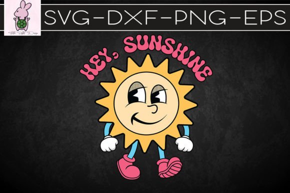 Groovy Summer Sun Hey Sunshine SVG