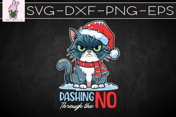 Grumpy Cat Dashing Through the No SVG