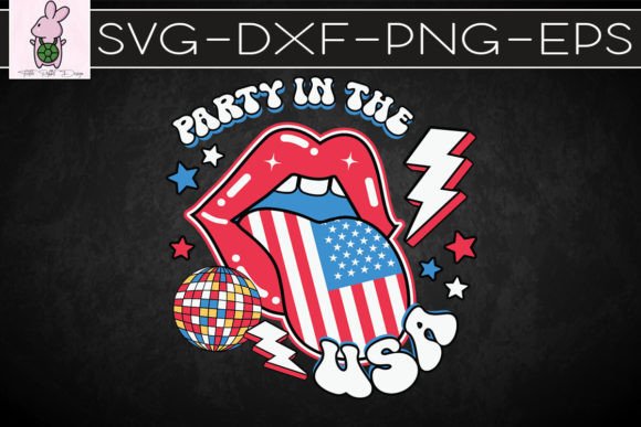 Happy July 4th Retro Party in USA SVG