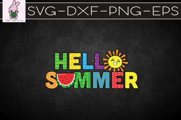 Hello Summer Cute Sun SVG