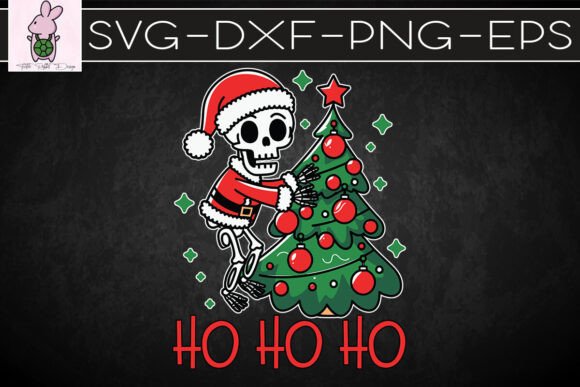 HoHoHo Skeleton Merry Christmas SVG