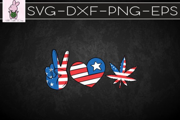 Peace Love America Memorial Day SVG