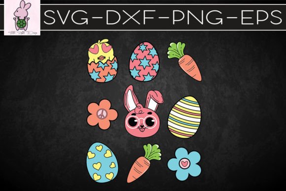Retro Easter Bunny SVG