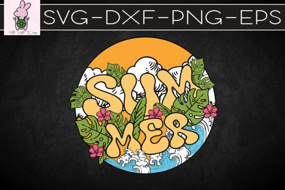 Summer Hello Summer Tropical Plants SVG